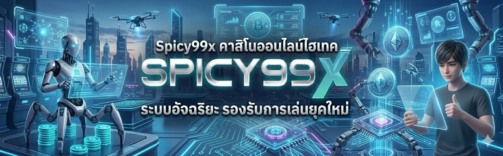 Spicy99x คาสิโนออนไลน์ไฮเทค ระบบอัจฉริยะ รองรับการเล่นยุคใหม่